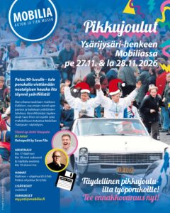 Sinisävyinen pikkujoulumainos, jossa pääosassa valkoinen Cadillac, jonka kyydissä tuulettavat Saku Koivu ja Timo Jutila. Heidän päihinsä on tehty 90-luvun kuvankäsittelyä muistuttavalla tavalla tonttulakit.